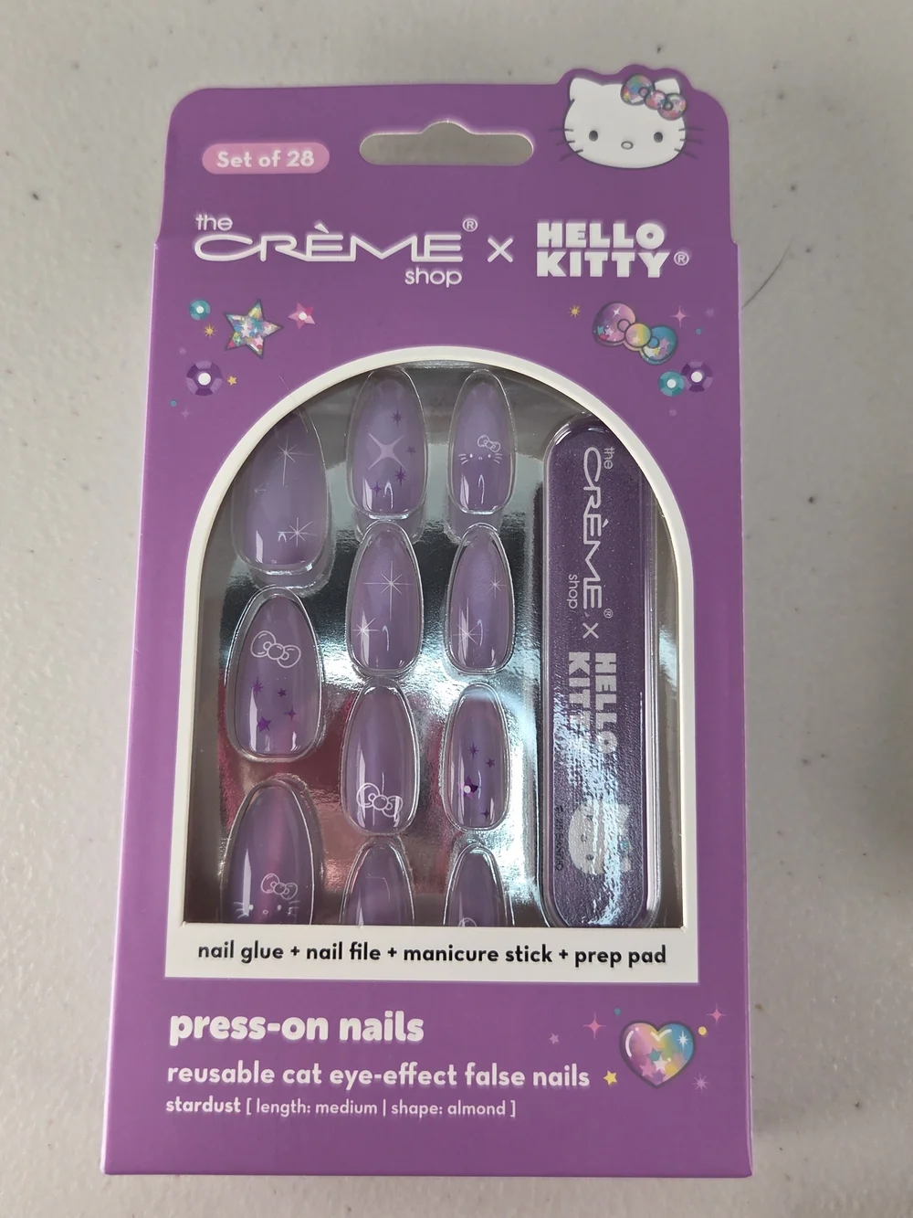 The Crème Shop 4 Piece Bundle Nails, Eye Shadow, Lotion, & Lip Balm